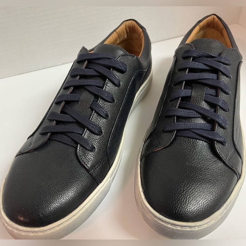Brothers United Men's Leather Luxury Lace Up Brushed Sole Sneaker size 8.5 new